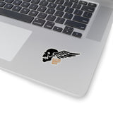 Flying Skull Sticker, Sticker, Printify, Clutch Monkey Moto
