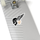 Flying Skull Sticker, Sticker, Printify, Clutch Monkey Moto
