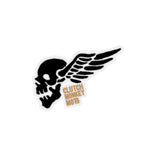 Flying Skull Sticker, Sticker, Printify, Clutch Monkey Moto 