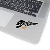 Flying Skull Sticker, Sticker, Printify, Clutch Monkey Moto