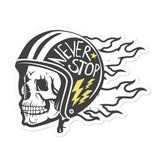 Never Stop Sticker, Sticker, Clutch Monkey Moto, Clutch Monkey Moto