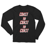 Coast to Coast to Coast Unisex Long Sleeve T-Shirt, Shirt, Clutch Monkey Moto, Clutch Monkey Moto 